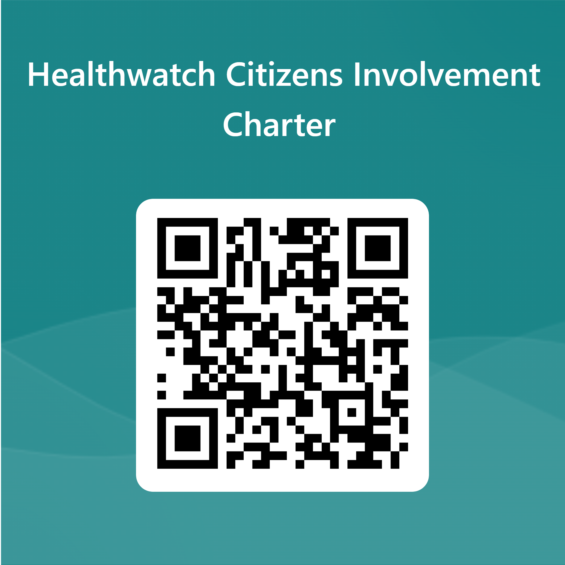 QR Code to take people to the form to sign up as a charter champion